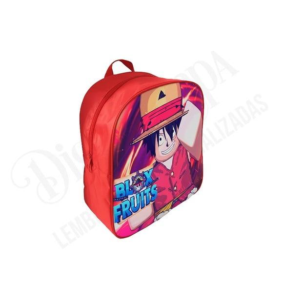 Mochila Personalizada Roblox Blox Fruits One Piece