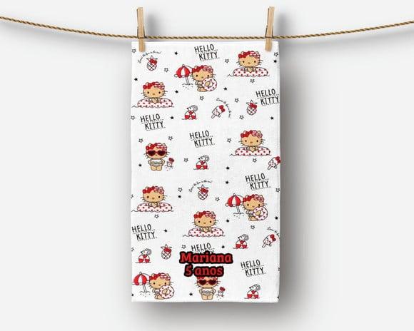 Toalha Lavabo 30x50cm Hello Kitty
