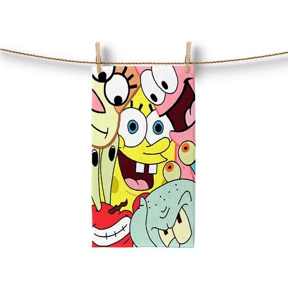 Toalha Lavabo 30x50cm Personalizada Bob Esponja