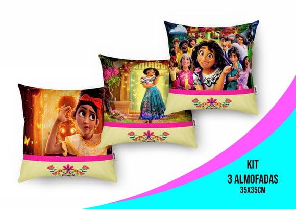 Kit 3 almofadas 35x35cm ENCANTO DISNEY