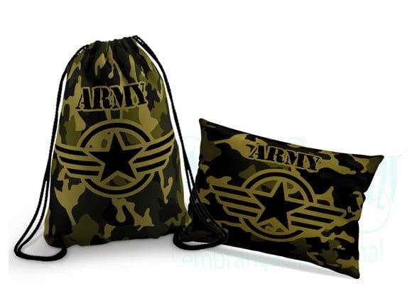 Kit almofada + mochila militar