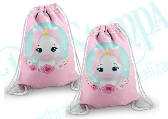 Mochilinha personalizada Unicornio