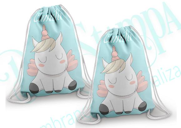 Mochilinha personalizada Unicornio
