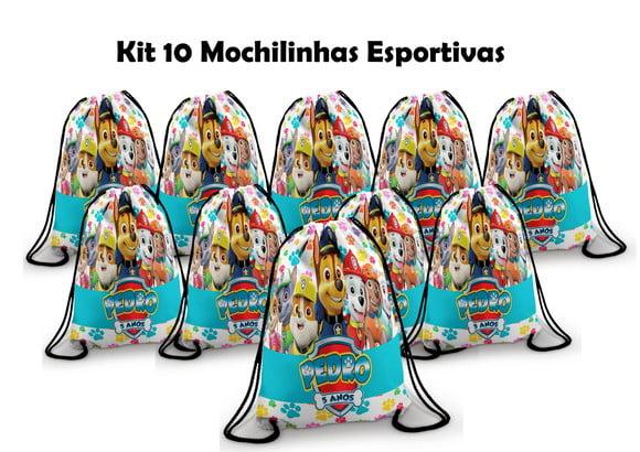 Kit 10 Mochilas esportivas Patrulha canina