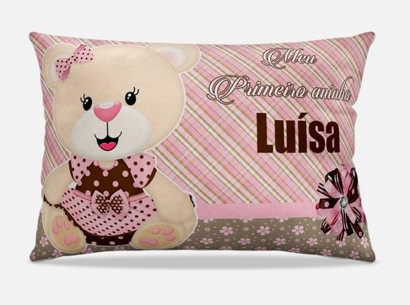 Almofada Personalizada Ursa Rosa