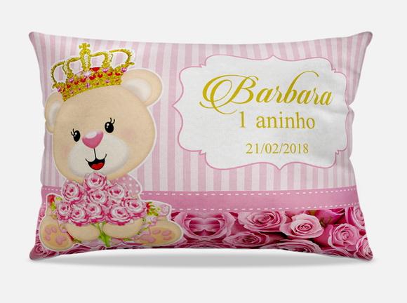 Almofada Personalizada Ursa Rosa