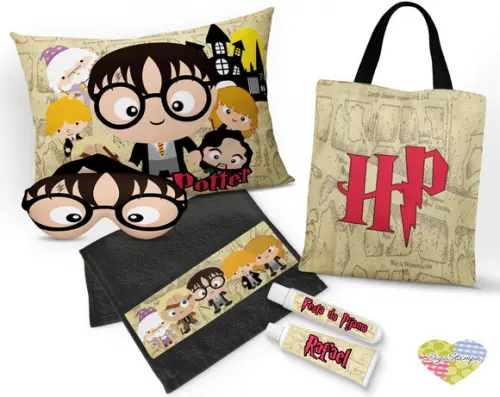 Kit Festa do Pijama 6 Peças Harry Potter
