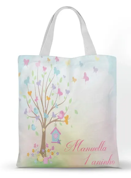 Ecobag ( sacola personalizada) Jardim encantado 20x30cm
