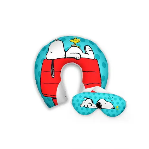 Almofada de Pescoço + Tapa olhos Snoopy