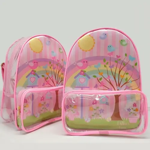 Mochila Personalizada com Bolso Jardim Encantado