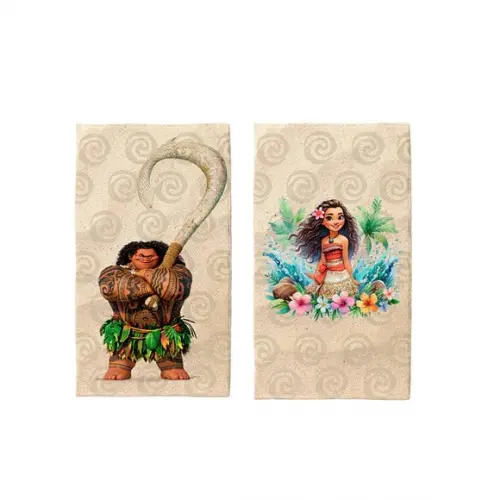 Toalha Lavabo 30x50cm Personalizada Moana