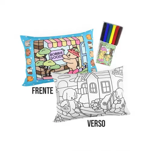 Almofada Boobie Goods Frente e Verso + Canetinha ( 20x30cm)