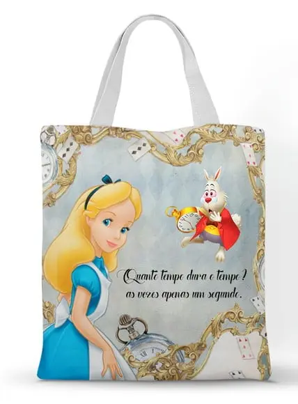 Ecobag ( Sacola Personalizada) Alice no Pais das Maravilhas