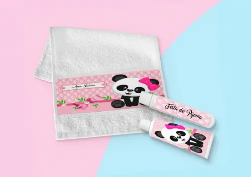 Kit higiene Panda rosa