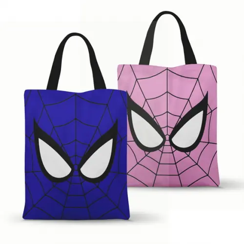 Ecobag Homem Aranha Azul e Rosa