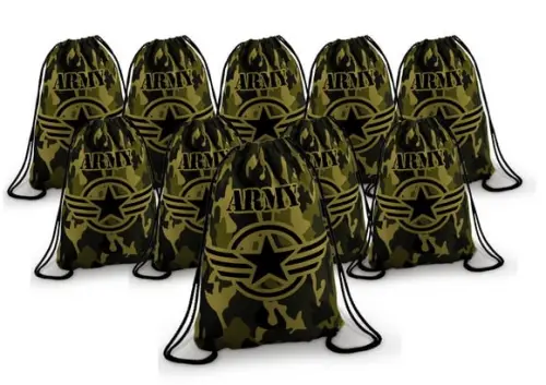 Kit 10 mochilinhas militar