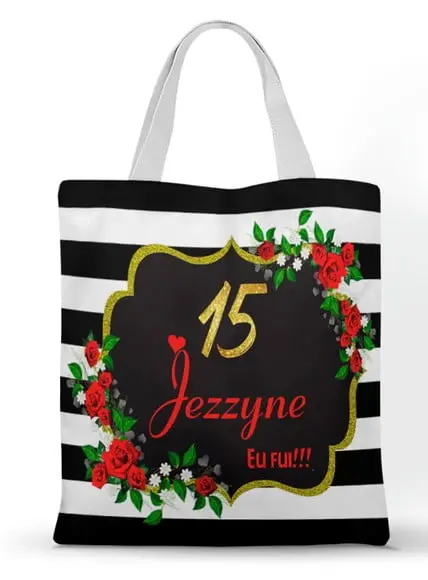 Ecobag ( Sacola Personalizada) Tema 15 Anos 20x30cm