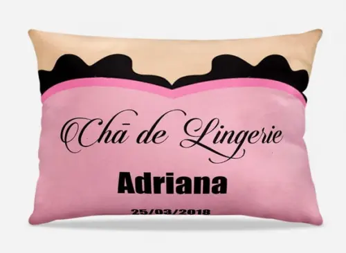Mini Almofada chá de lingerie 14x19cm