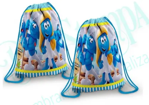 Mochilinha personalizada Smurfs