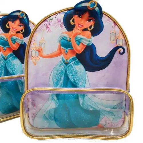 Mochila Personalizada Jasmine com Bolso 3d