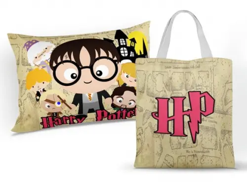 Kit Almofada + Sacola ( Ecobag ) Harry Potter