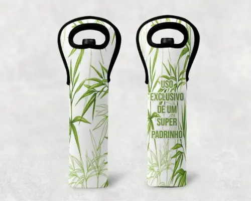 10 Porta vinhos Personalizados Padrinhos em neoprene