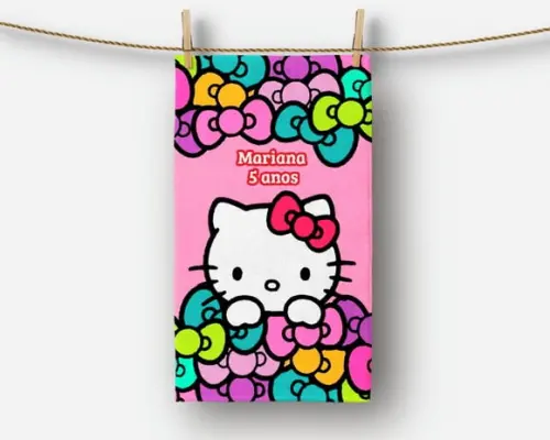 Toalha Lavabo 30x50cm Hello Kitty