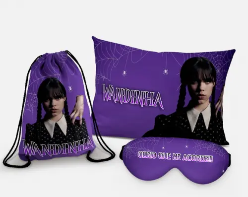 Kit Festa do Pijama Wandinha Addams