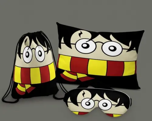 Kit Almofada + Mascara + Mochila Harry Potter