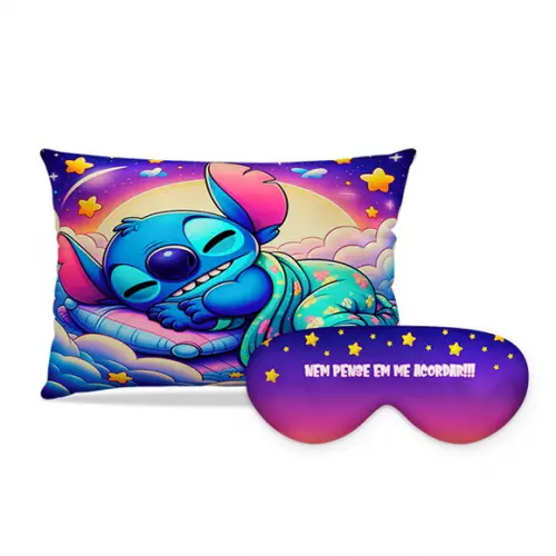 Kit Almofada + Mascara Lilo Stitch