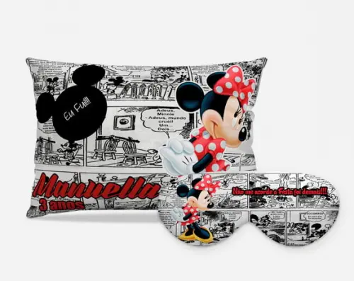 Kit Almofada, tapa olhos minnie