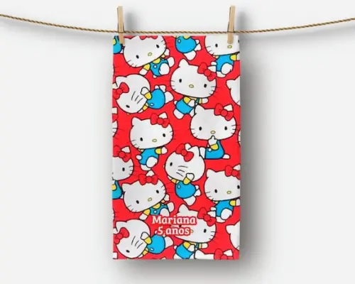 Toalha Lavabo 30x50cm Hello Kitty