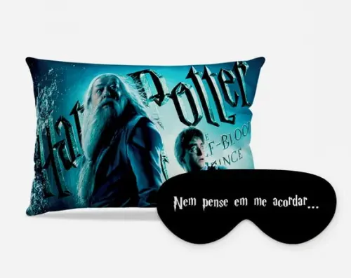 Kit Almofada + Mascara de dormir Harry Potter