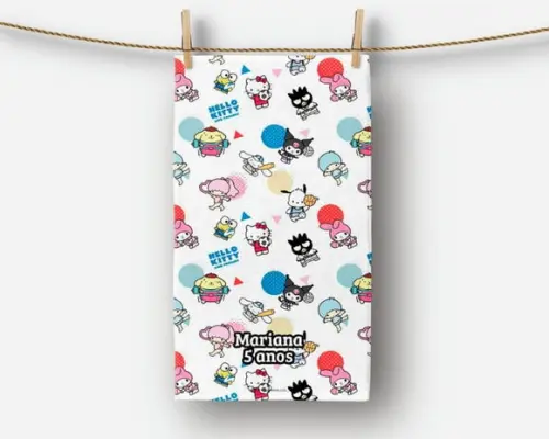 Toalha Lavabo 30x50cm Hello Kitty