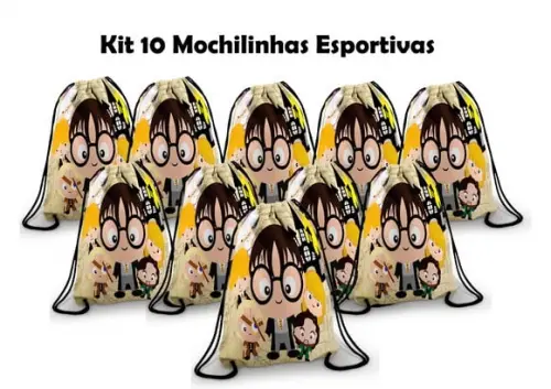 Kit 10 Mochilas esportivas Harry Potter