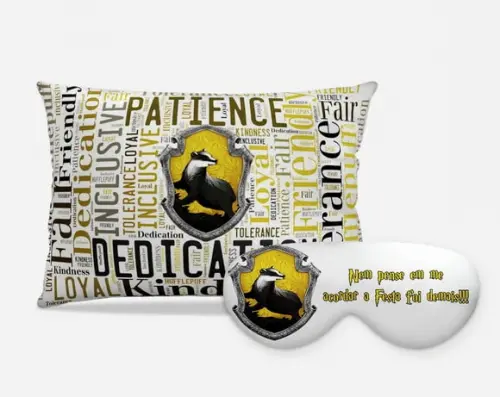 Kit Almofada + Mascara Harry Potter ( Hufflepuff Crest)