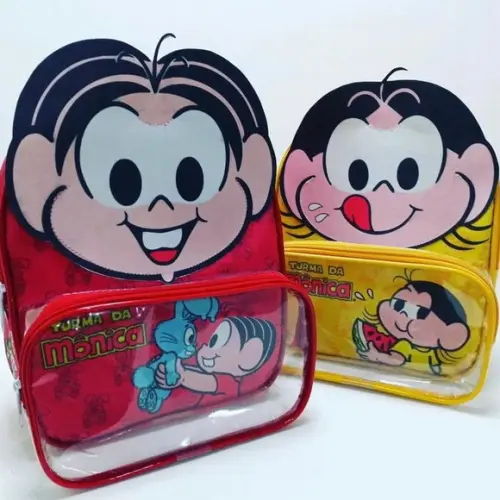 Mochila 3d com Bolso Turma da Mônica