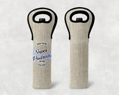 10 Porta vinhos Personalizados Padrinhos em neoprene