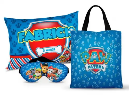 Kit festa do Pijama Patrulha Canina 3 itens KP3PAC01