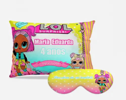 Kit Almofada + tapa olhos LOL Surprise Confeti