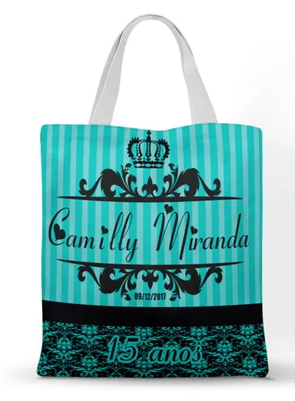 Ecobag ( Sacola Personalizada) 30x38cm Tema 15 Anos