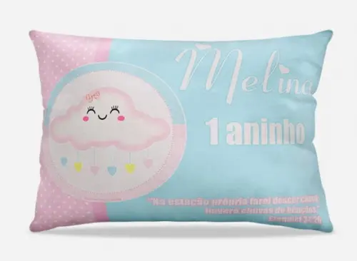 Almofada Personalizada Chuva de Bençãos/Amor 20x28cm