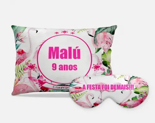 Kit Almofadas + Máscaras, Flamingos