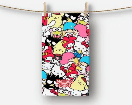 Toalha Lavabo 30x50cm Hello Kitty