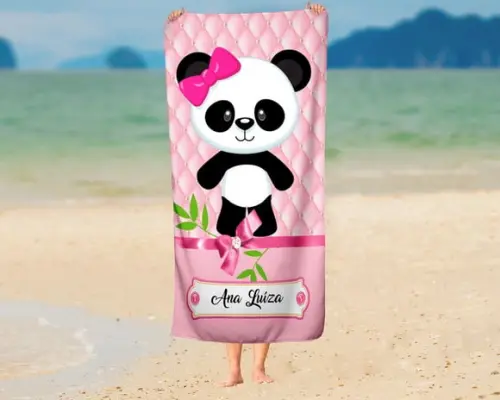 Toalha Panda rosa