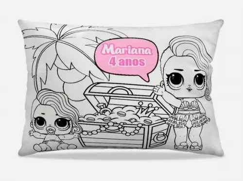 Almofada LOL Surprise para colorir 20x28cm