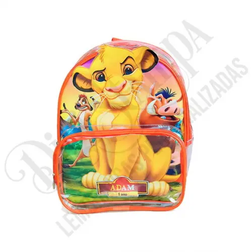 Mochila 3d com Bolso Rei Leão