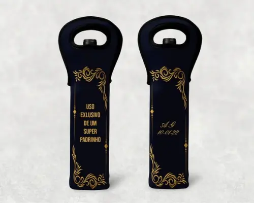 Porta vinho personalizado em neoprene