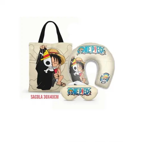 Kit Almofada Pescoço + Ecobag G + Mascara One Piece