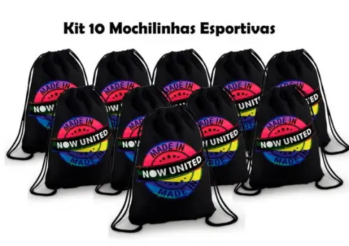 Kit 10 Mochilas esportivas NOW UNITED